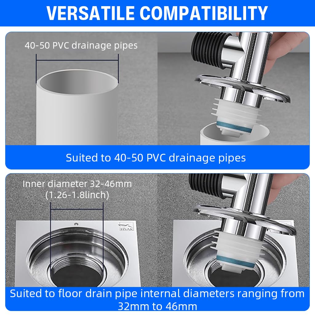 Supvox Washing Machine Drain Connector for Bathroom and Kitchen with Expandable Rubber Gasket | Leak Proof Sewer Pipe Plug Adapter