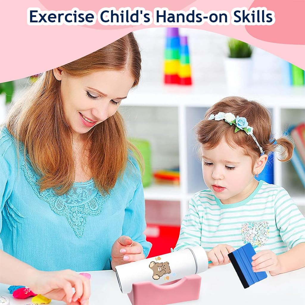 HASTHIP Silicone Water Bottle Cradle for DIY Vinyl Decal Application featuring Non Slip Base