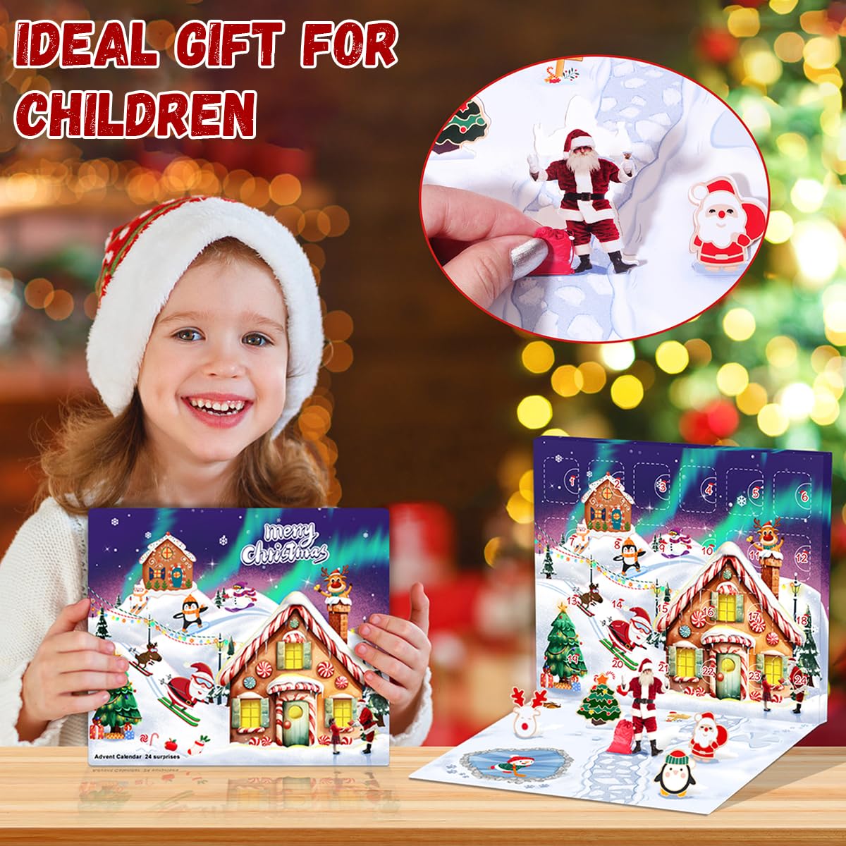 SANNIDHI Christmas Advent Calendar 2025 for Girls with 24 Grids and Gold Charms | DIY Bracelet Making Gift