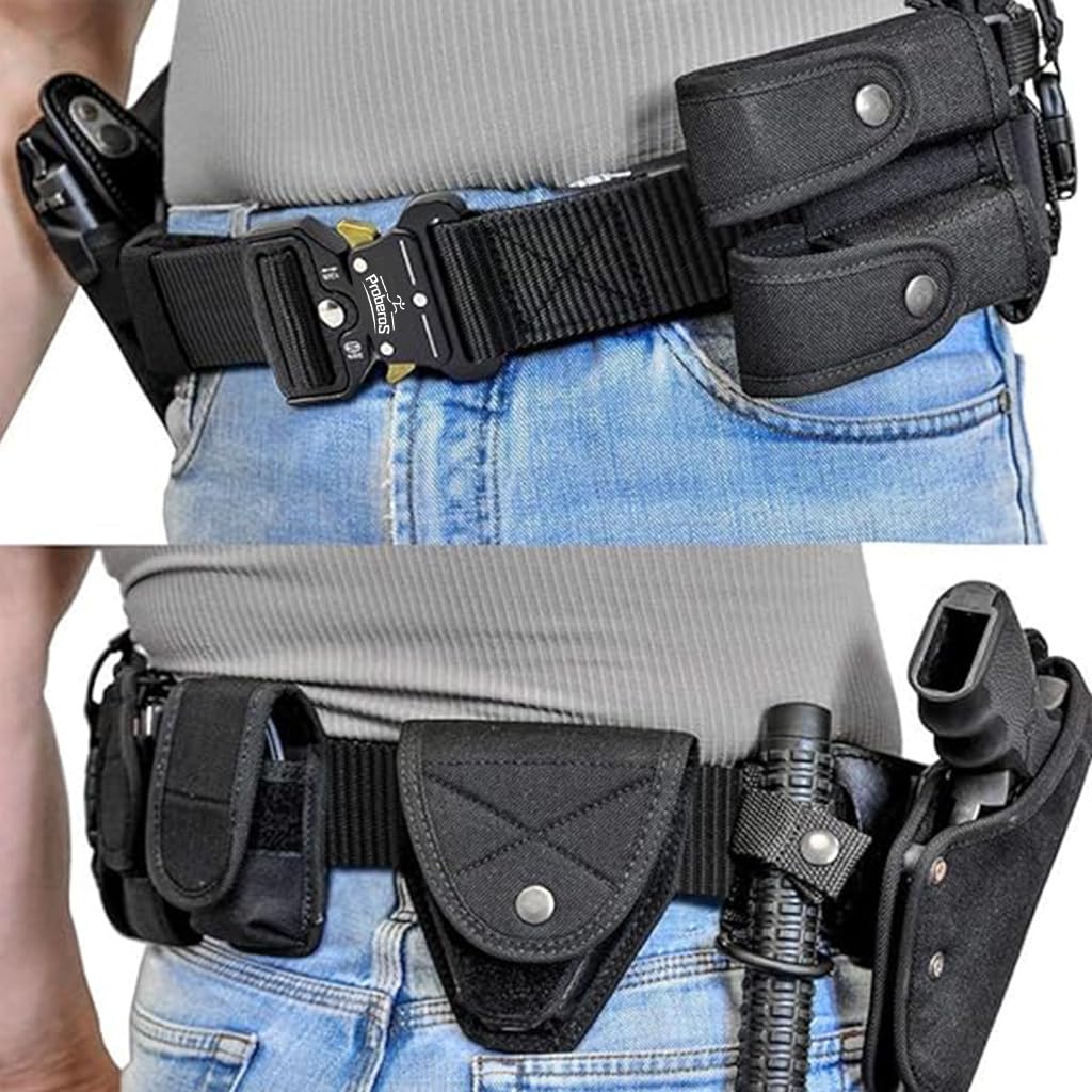 Proberos Tactical Belt for Men featuring Quick Release Metal Buckle and 125cm Nylon Strap