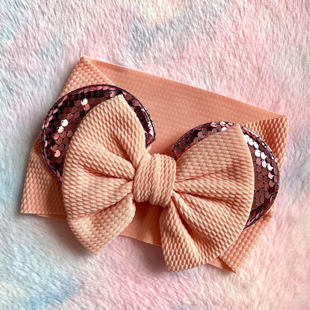 Baby Bows Turban Knotted Head Wraps for Baby Girls featuring Soft Stretchy Fabric