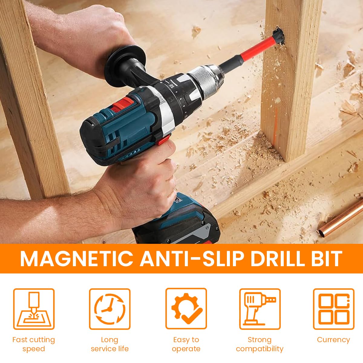 Serplex Screwdriver Bit Set for Impact Driver featuring Hex Shank S2 Alloy Steel 12 pcs