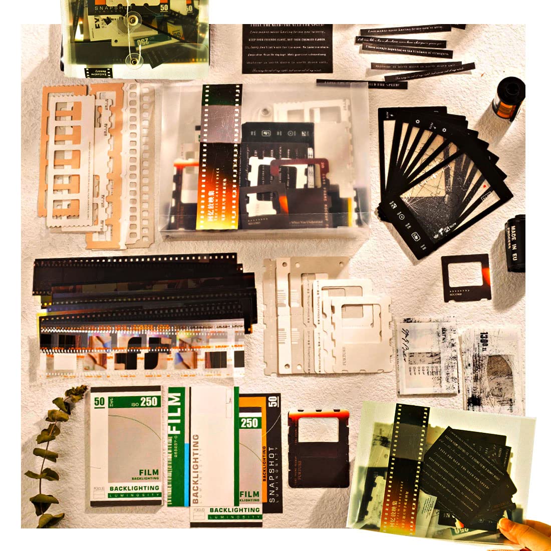 HASTHIP Scrapbooking Stickers 94 Pcs for Journals and Planners featuring Vintage Bollywood Theme | Beige Craft Set