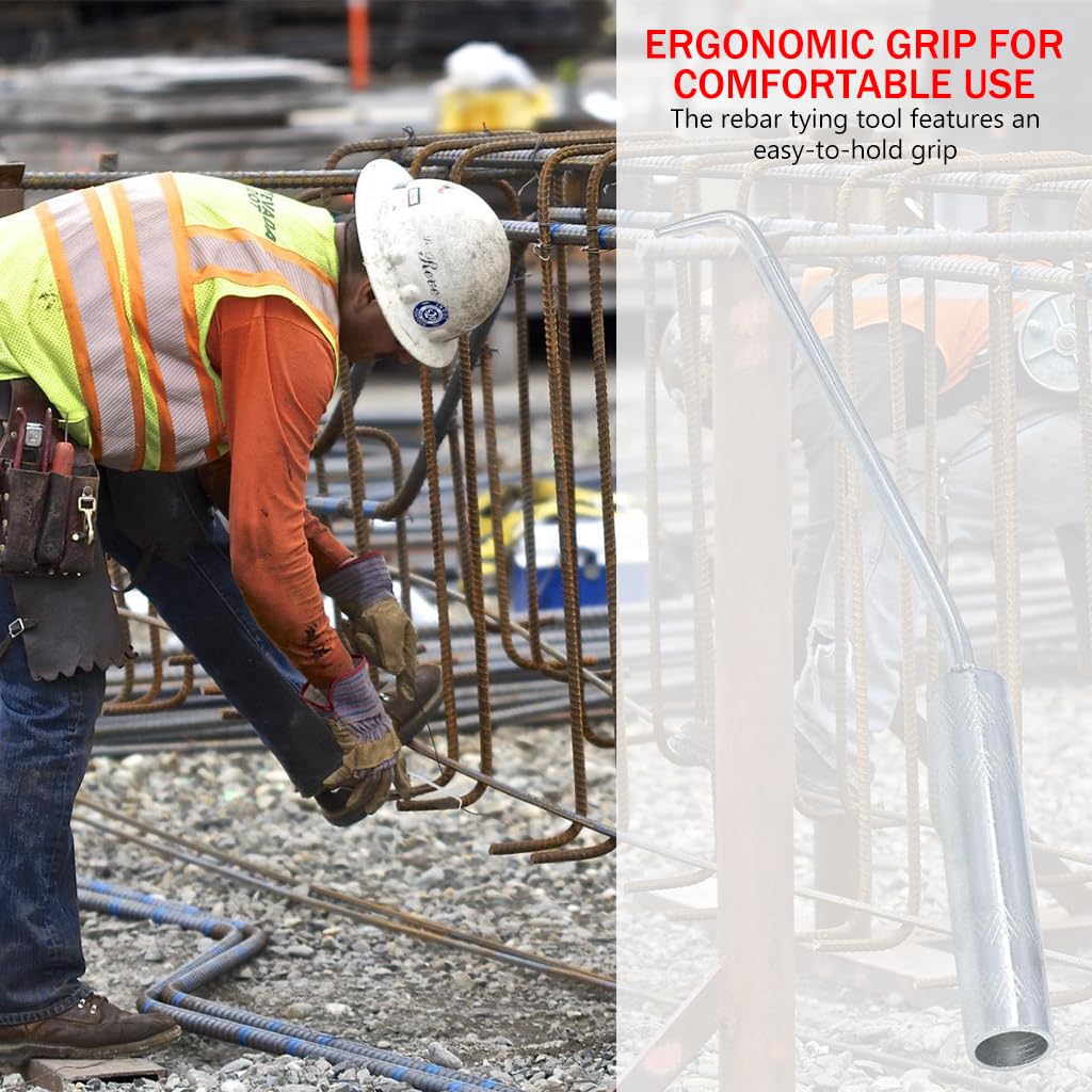 Serplex Rebar Twister Tool for Construction Work featuring 9.25 in Size and Steel Build | Manual Tying Mechanism
