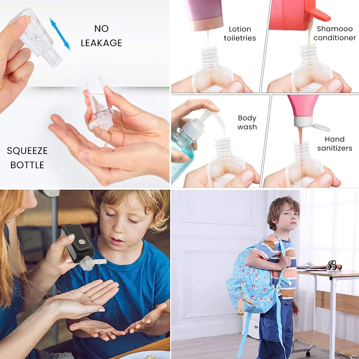 ZIBUYU Keychain for Car and Bike with Hand Sanitizer Holder Empty Bottle Small Size Refillable Cosmetic Containers for Handbags, Purse, Backpack Keychain for Bags Boys & Girls - 1