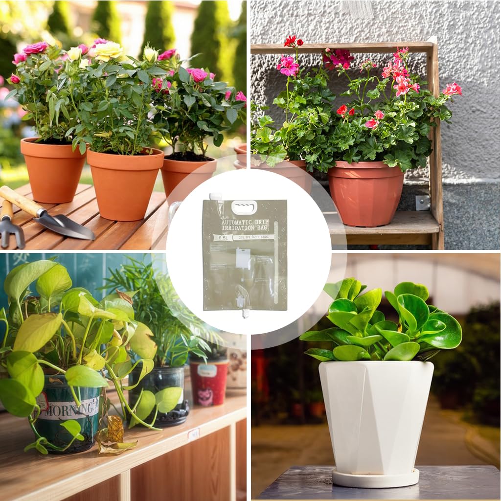 HASTHIP Self Watering Kit for Planters and Flower Beds with 6.5L Bag and 33 ft Pipe | DIY Slow Irrigation System
