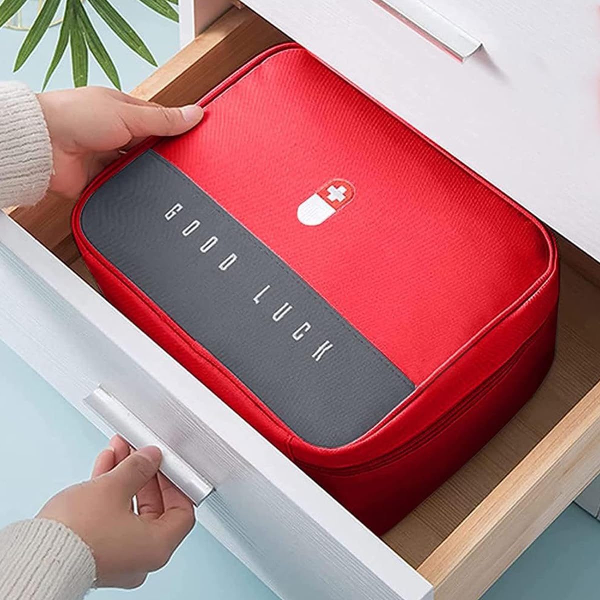 PALAY First Aid Bag Set for Home and Travel with Dual Zipper | 2pcs 600D Oxford Organizer