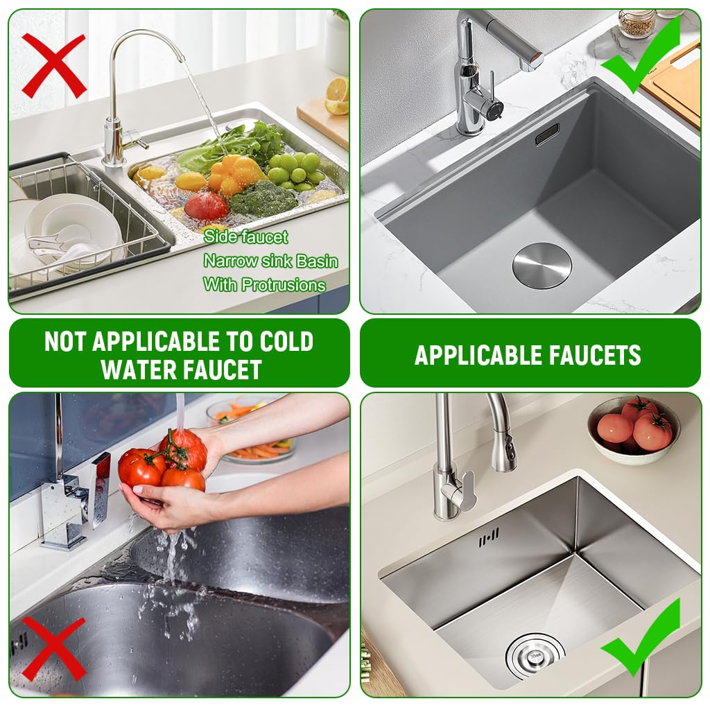 Supvox Kitchen Sink Pad for Faucet Area with Built In Storage Compartment and Quick Dry Silicone | Universal Sink Protector for Kitchen and Bathroom