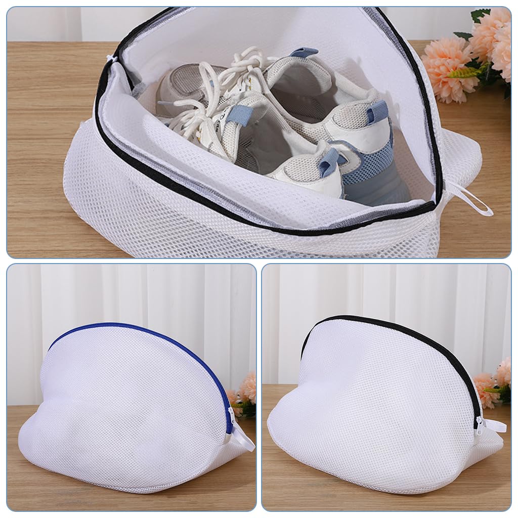 HASTHIP® 2Pcs Laundry Bag for Shoes Mesh Zipper Laundry Bags with Hanging Strap Dry Net Bags 17.7x11.8x11.8 inches Reusable Fabric Laundry Bags for Shoes