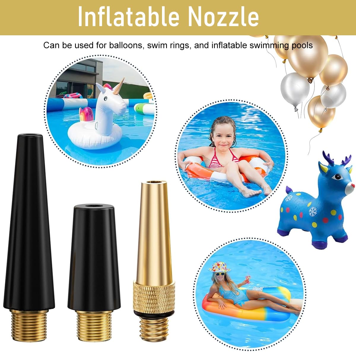 STHIRA Bicycle Pump Adaptor Set for Presta and Schrader Valves featuring 16 Brass Pieces | Universal Inflation Accessories