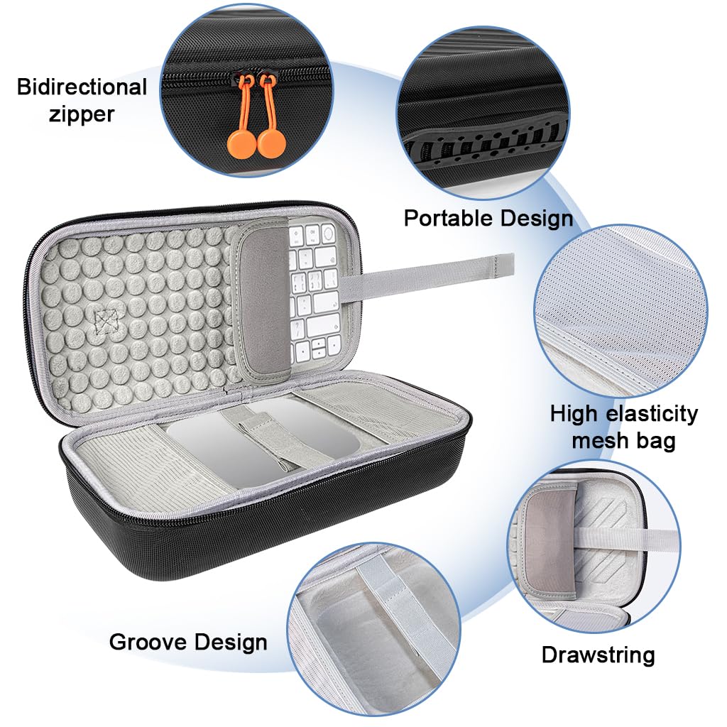 ZORBES Storage Case for Mac Mini M4 featuring EVA Hard Shell and Anti Scratch Liner 30x15x9cm