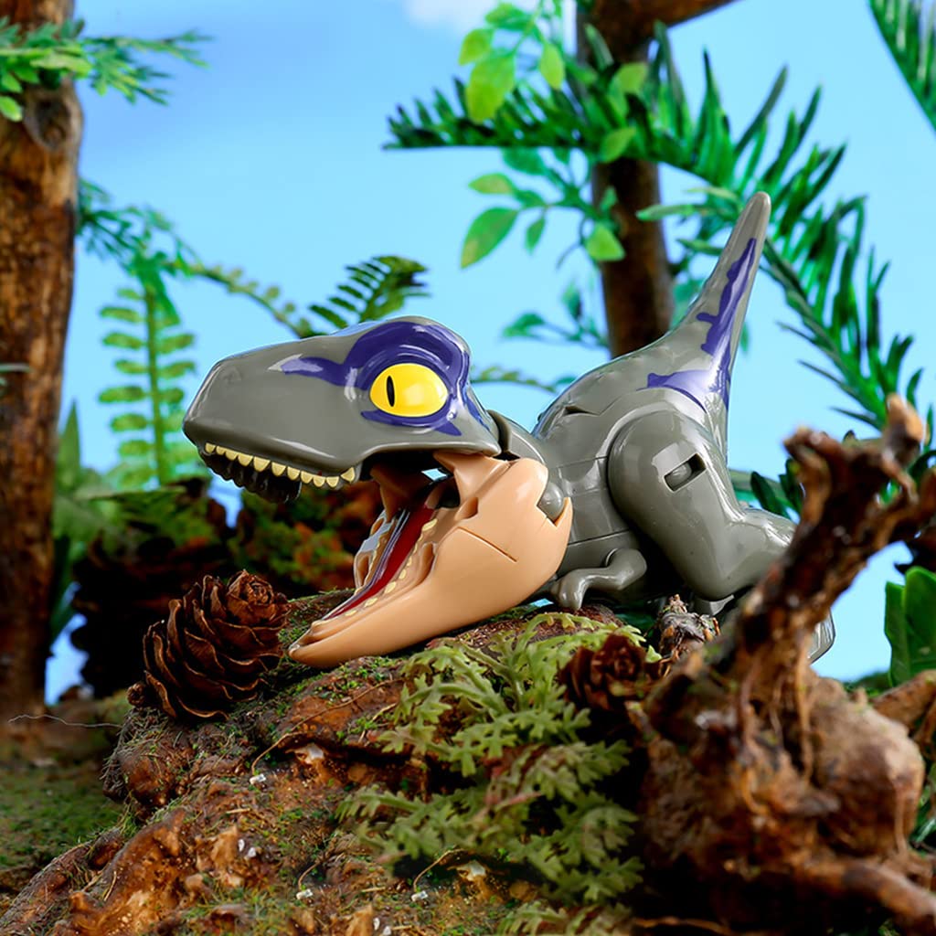 PATPAT Dinosaur Toys for Kids featuring 2 in 1 Transform Robot Velociraptor 3.9 in | ABS Figurine Gift