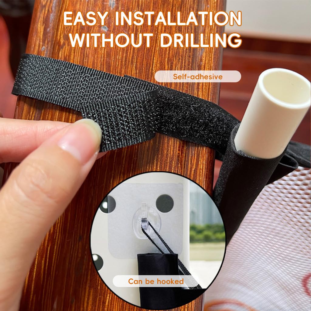 SNOWIE SOFT Retractable Kids Safety Mesh Door Barrier for Room and Stairway 89x85cm with Hook and Loop Closure