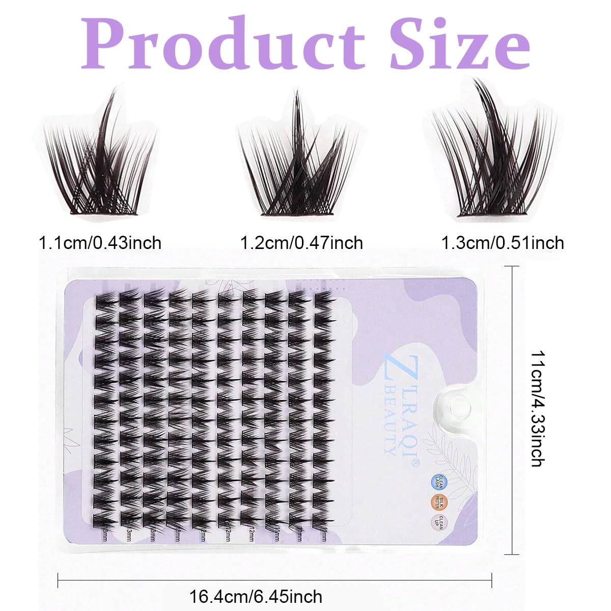 MAYCREATE Eyelash Clusters Lash Kit for DIY Extension with 160pcs 11–13mm D Curl | Beginners