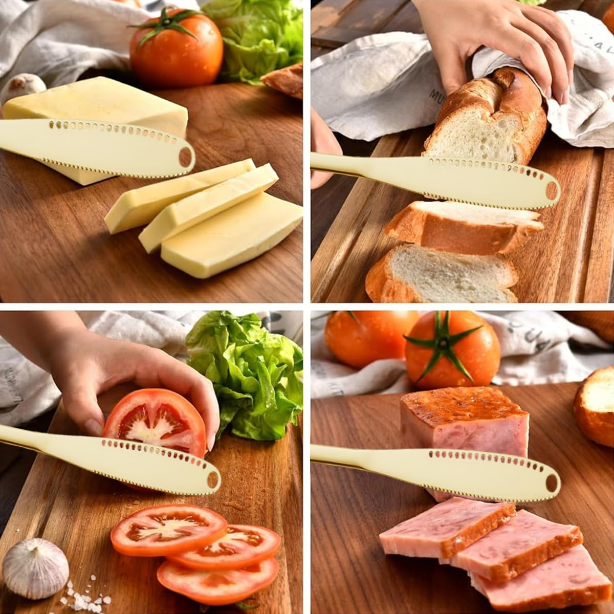 HASTHIP Butter Spreaders Set of 2 for Jam and Peanut Butter featuring Serrated Edge Blades and Ergonomic Handles | 304 Stainless Steel Kitchen Utensils