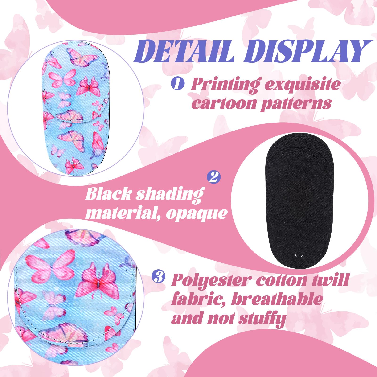 HANNEA Single Lens Cover for Kids Vision Correction featuring Slide-in Design and Soft Non-Woven Fabric | 16PCS Cartoon Unicorn Lazy Eye Eyeglasses Patches