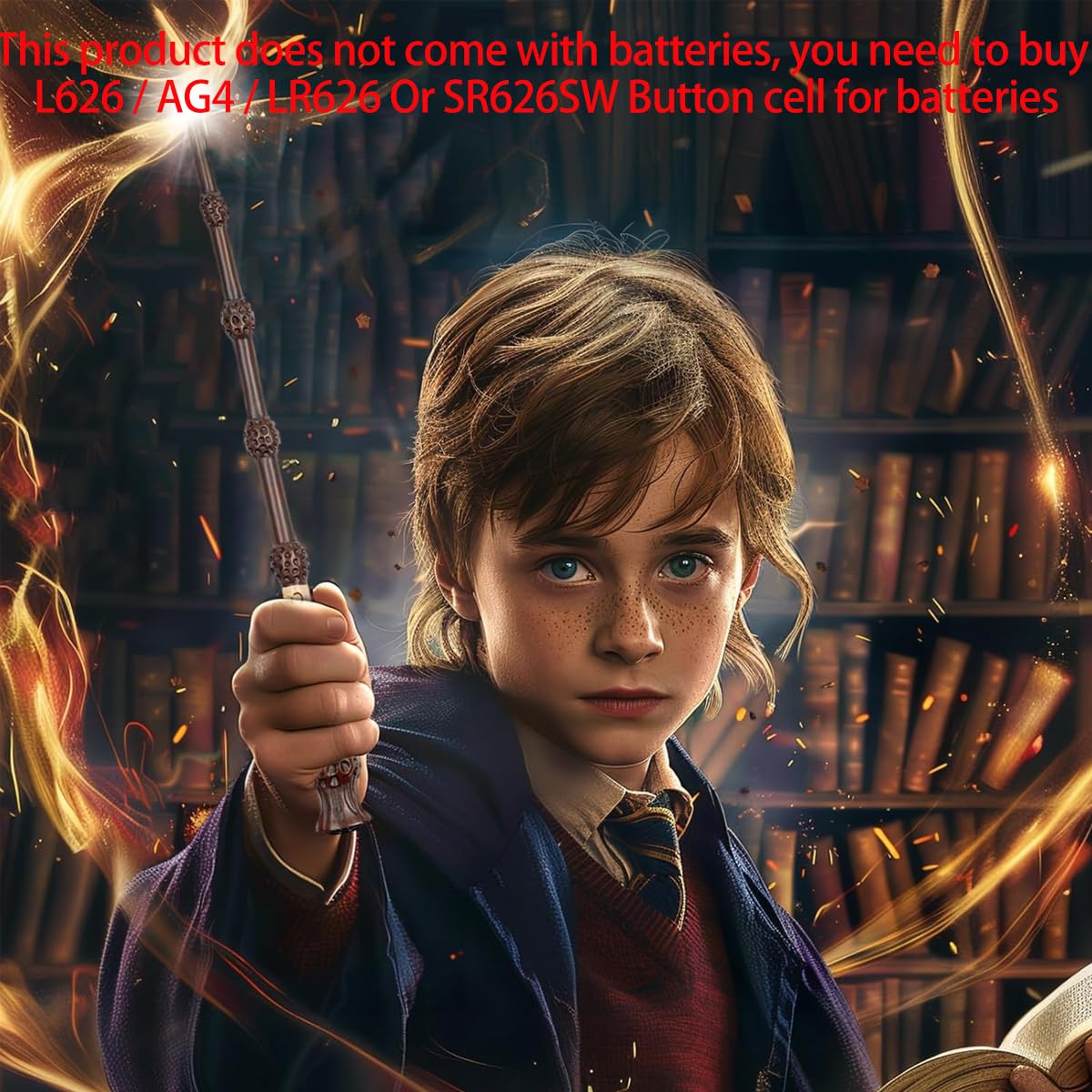 PATPAT Wizard Wand Gift Set for Cosplay and Photography with Illuminating Resin Wand and Golden Snitch Necklace | Collectible Gift Box for Fans