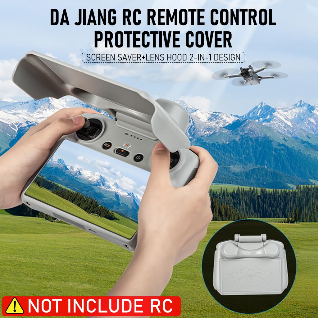 PATPAT Screen Sun Visor Protection Case for Mini 3 Pro RC with Control Handle Cover and Anti‑Glare Screen