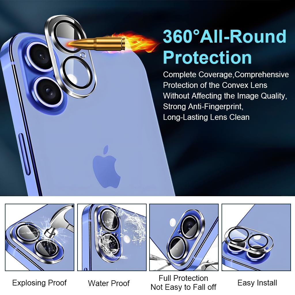 ZORBES Phone Camera Lens Cover for iPhone 17 featuring Snap On Anti Scratch Protection | 4Pcs Clear Lens Set