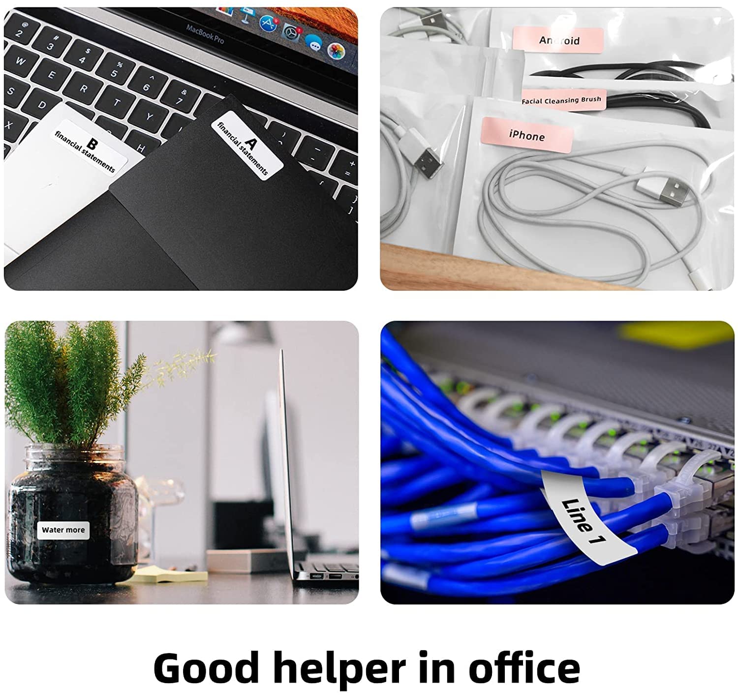 HASTHIP Label Maker Machine for Home and Office with 203dpi Thermal Print and Bluetooth App | Green Portable 1200mAh USB Rechargeable Printer