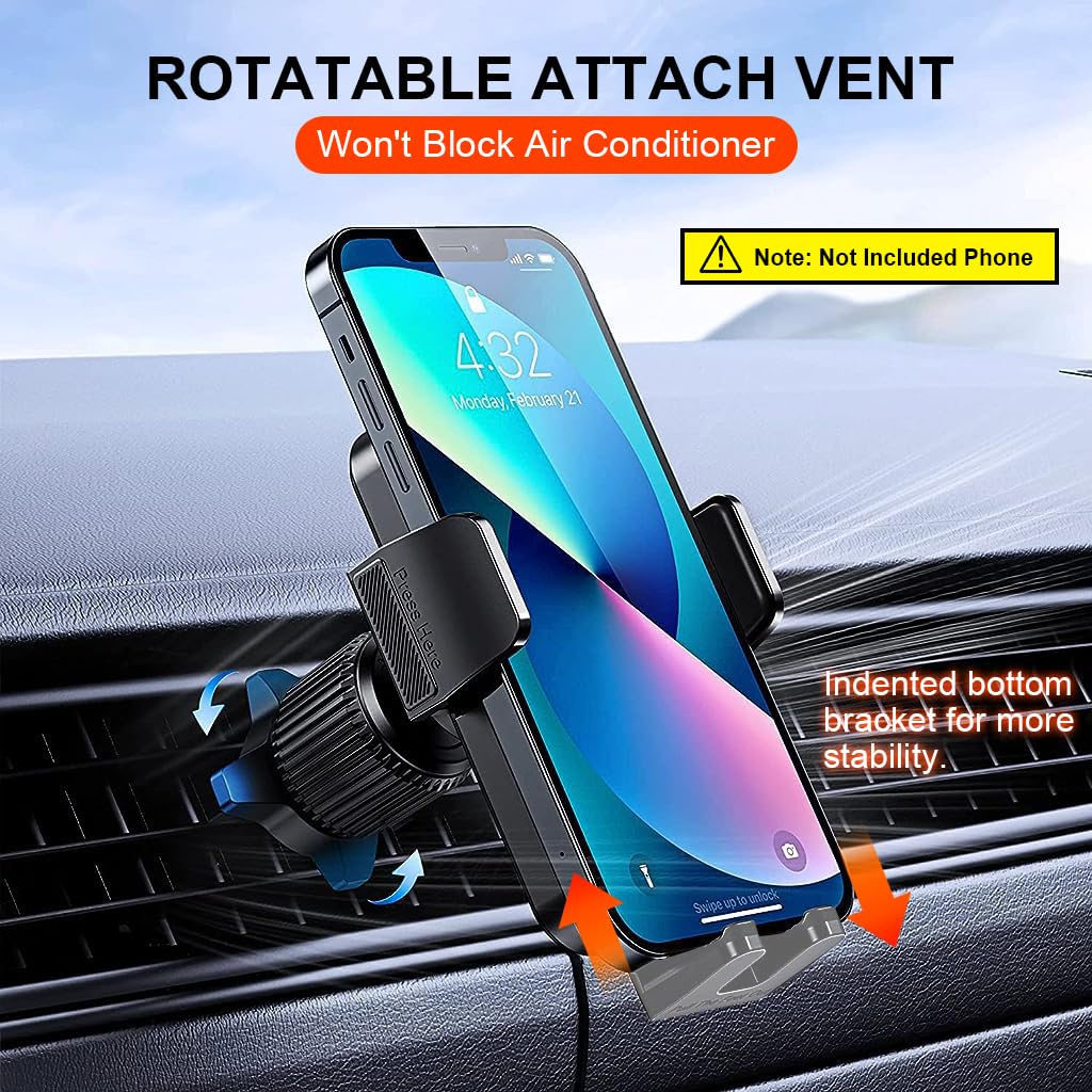 STHIRA® Car Mobile Holder, Car Vent Phone Mount, Mobile Holder for Car with Retractable Claws Clip-on Vent Clip Air Vent Mobile Stand Compatible for 4-7.1