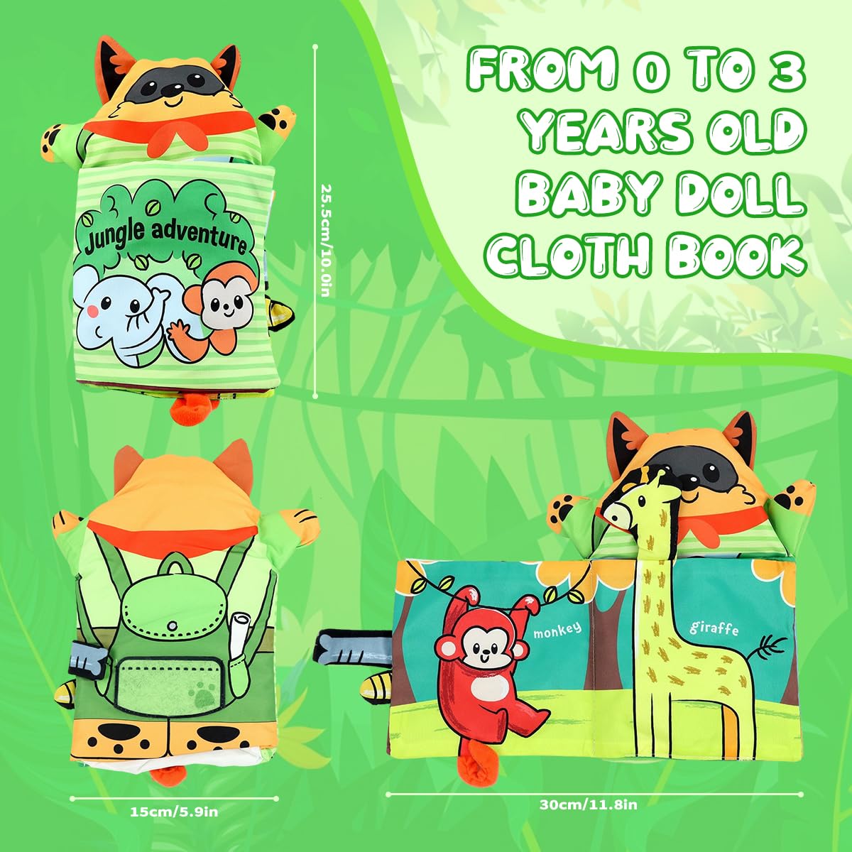 SNOWIE SOFT Cloth Books for Babies with 3D Hand Puppet and BPA-Free Fabric | Early Learning Toy