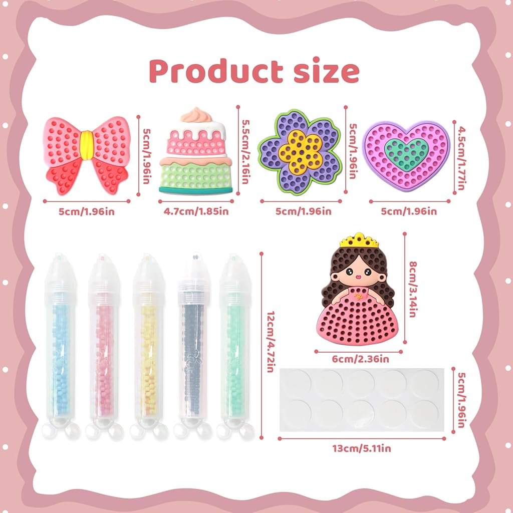 PATPAT® Bead Art Kits for Kids, Kids Painting Kits 5-8,Beads' Pen Arts and Crafts Kit for Ages 6-12,