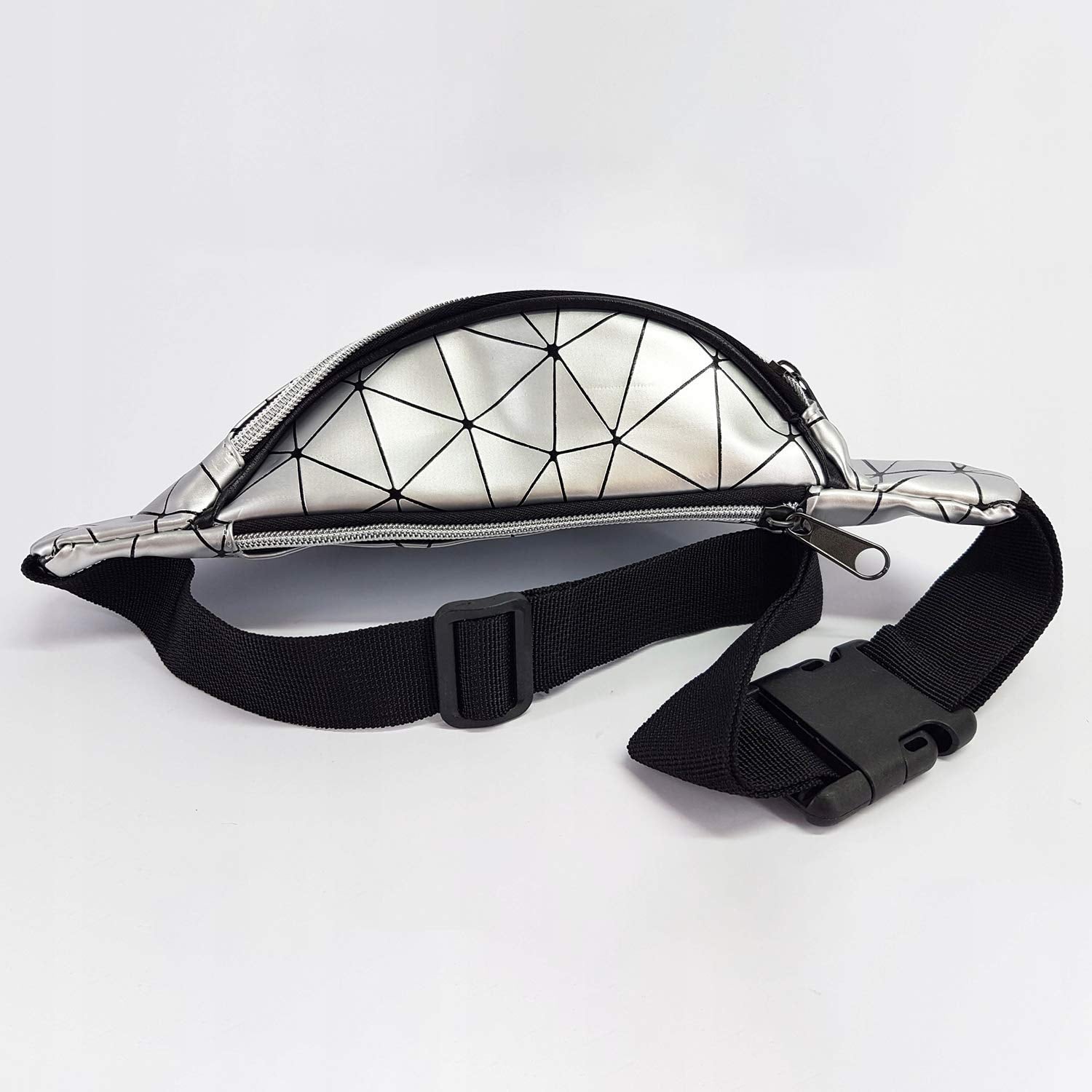 Palay Waist Bag for Outdoor Sports featuring Adjustable Strap and Smooth Zipper | Silver Ladies Crossbody