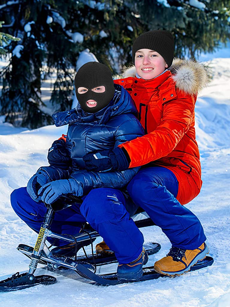 Proberos Ski Mask for Winter Outdoor Sports featuring Full Face Knitted Balaclava | 3pcs Set