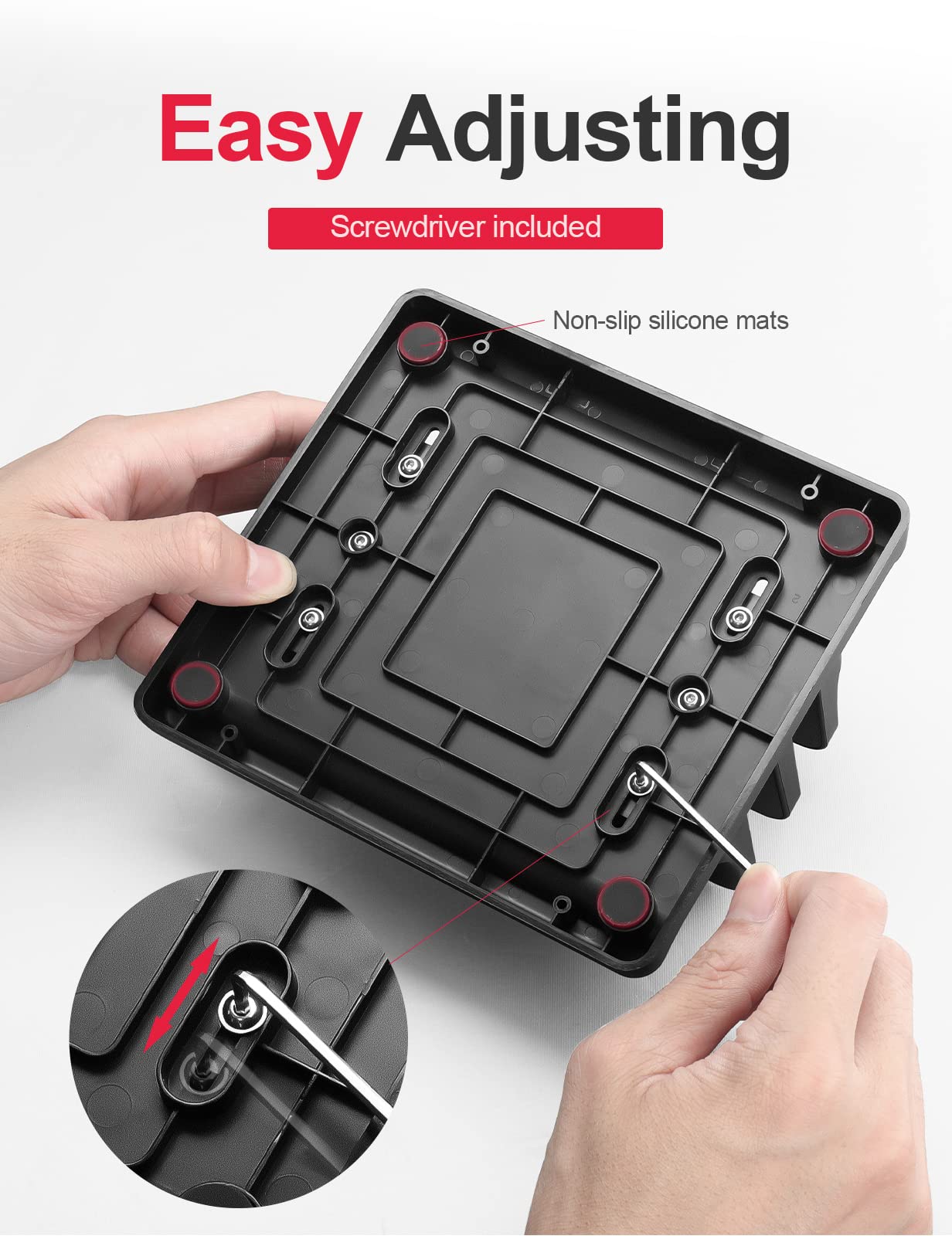 ZORBES Laptop Stand for 17.3in Devices with Dual Slot Adjustable Width Design | ABS Organizer