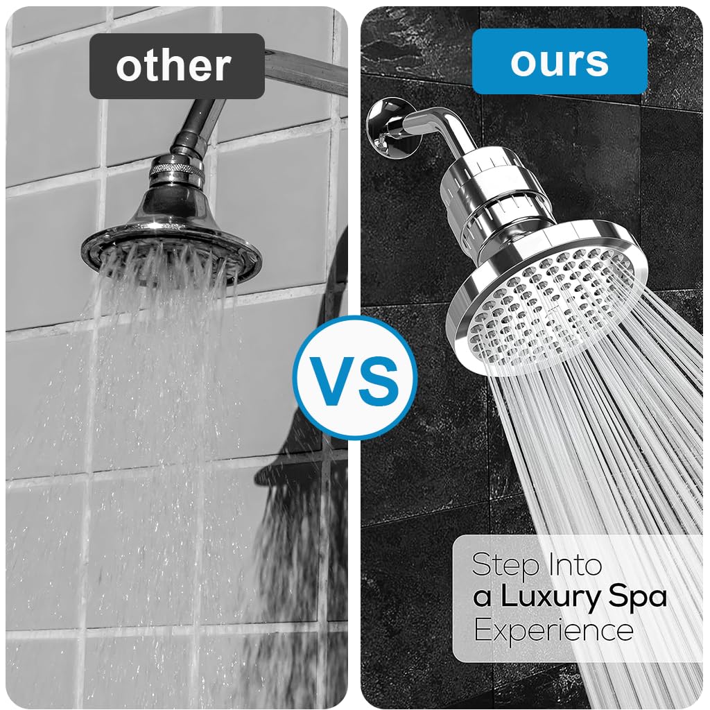 HASTHIP Filtered Shower Head with 20 Stage Filtration and 5 Spray Modes for Softer Skin | Removes Chlorine and Heavy Metals