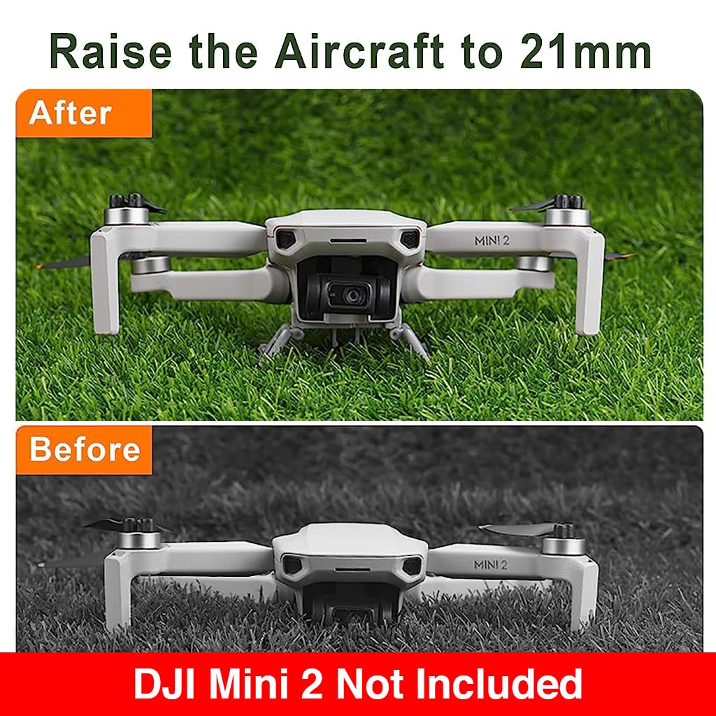 ZORBES Mini 2 Landing Gear for DJI Mini 2 with 21mm Extension and Foldable Quick Release Design
