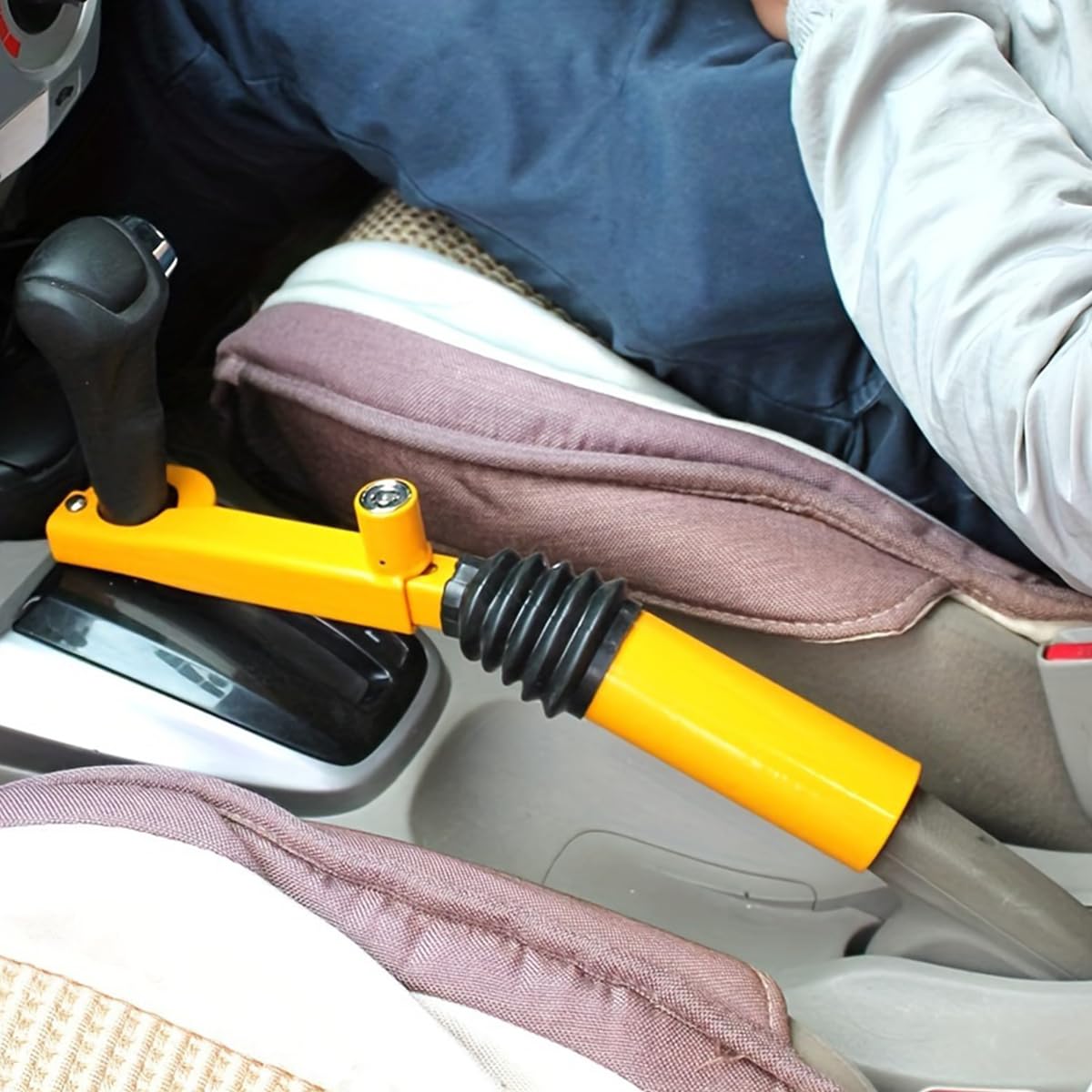 STHIRA Car Gear Shift and Handbrake Lock for Vehicle Security with Dual Locking Mechanism and Heavy Duty Steel | Universal Fit