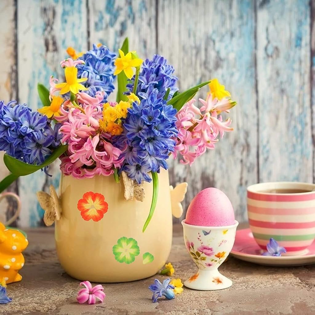 HASTHIP® 4 Roll Creative Flower Petal Washi Tape Masking Decorative Decals DIY Stickers Scrapbooking Diary Planner 200 Petals/Roll Pink 2PCS