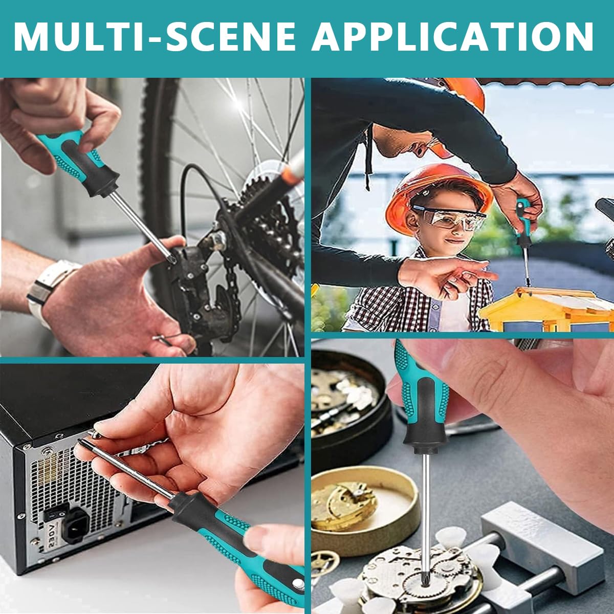 Serplex Screwdriver Set for DIY and Professional Use with 10Pcs Magnetic Tips | Chrome Vanadium Steel and Tool Box