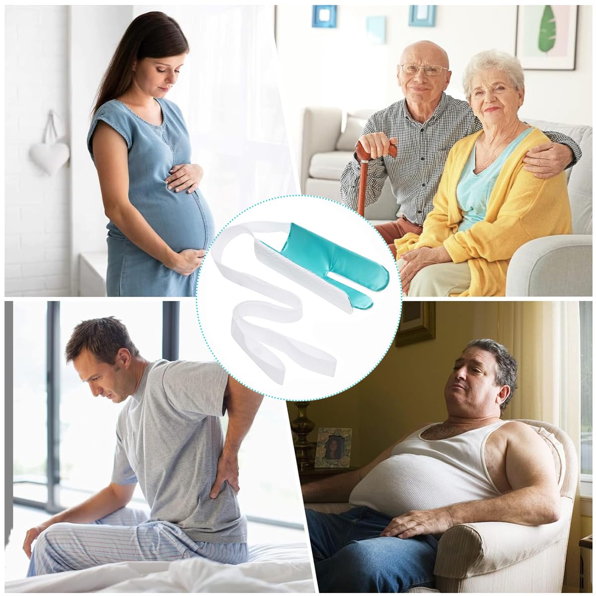 HANNEA Sock Aid for Seniors and Pregnant Users featuring Shovel Shaped Head and Long Handles