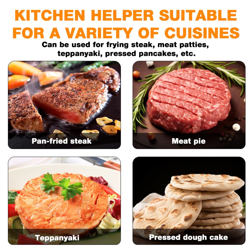 Supvox Burger Press for Homemade Patties featuring 14×7.5 cm Square Plate and Ergonomic Handle