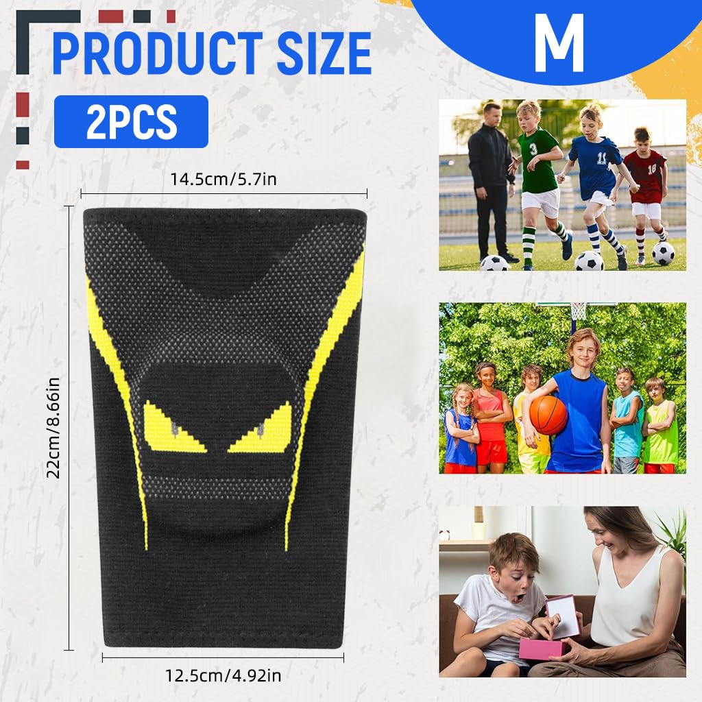 PROBEROS Sport Compression Knee Sleeves for Kids with 15‑25 mmHg Support featuring Interlock Nylon Design | Sized 25‑28 cm for Ages 7‑10