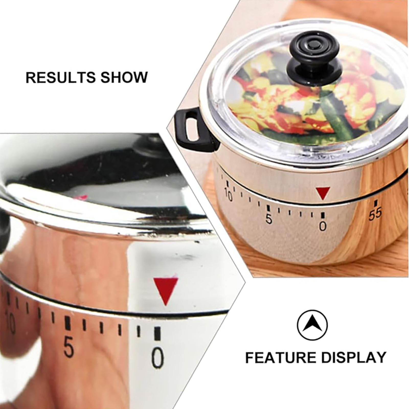 Supvox Kitchen Timer for Cooking and Baking with Mechanical Wind-Up Design | 66x80x61mm Compact Size