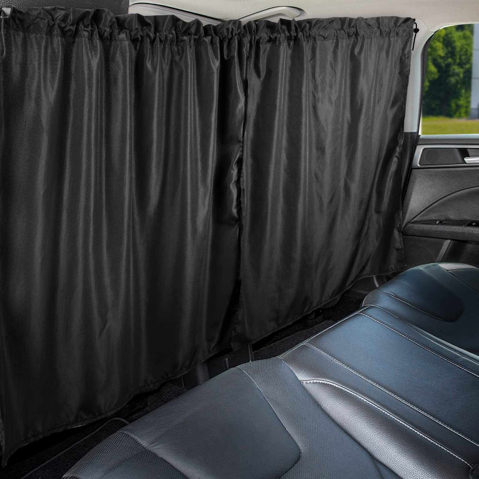 STHIRA® Car Divider Curtain - Wide Car Privacy Blackout Shades with Storage Bag for Baby Nap, Removable
