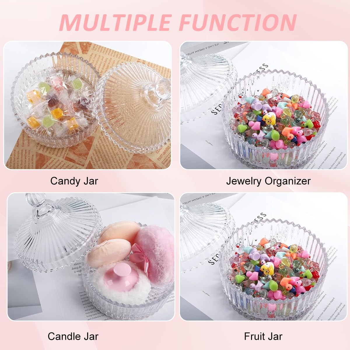 MAYCREATE Baby Powder Puff Set for Gentle Application with Handle and Glass Holder | 2Pcs Reusable Pads