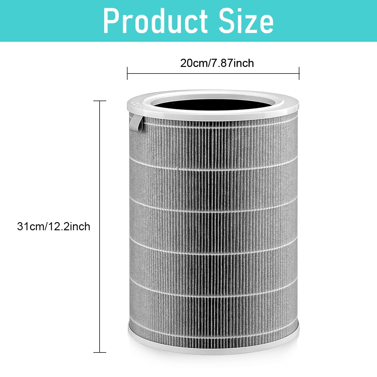 HASTHIP Mi Air Purifier Filter for XiaoMi 4 Lite with 3 Layer Activated Carbon | 6 8 Month Lifespan