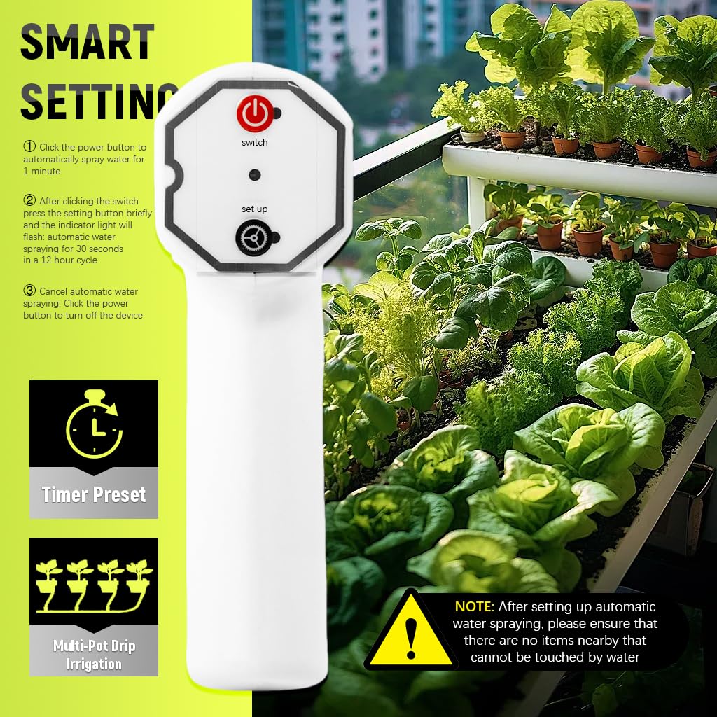 HASTHIP Electric Sprayer for Plants with Smart Timer and Metal Long Nozzle | 2pcs USB Rechargeable