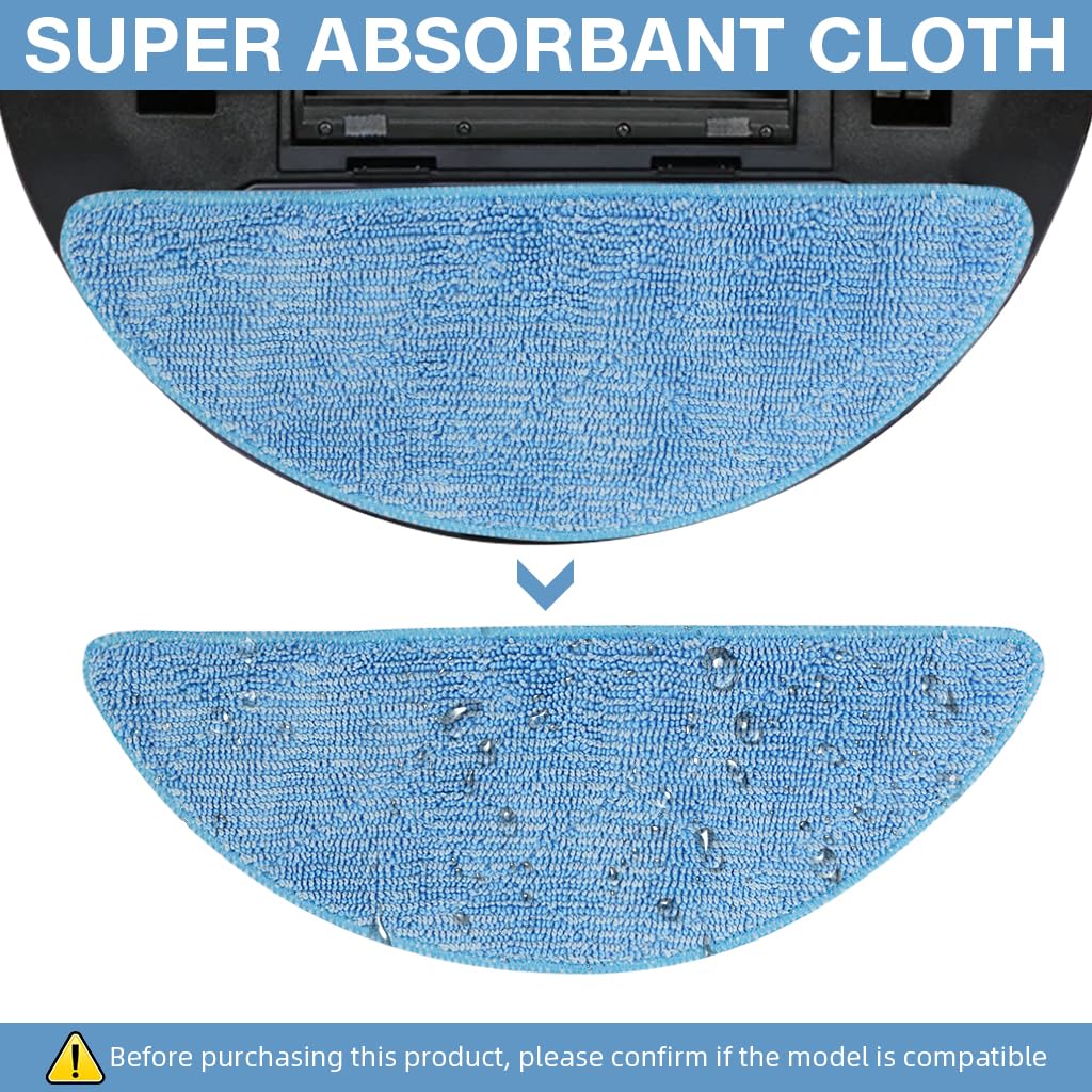 HASTHIP Mop Cloth Replacement for Ecovacs Deebot U2 Pro featuring 4pcs washable microfiber pads