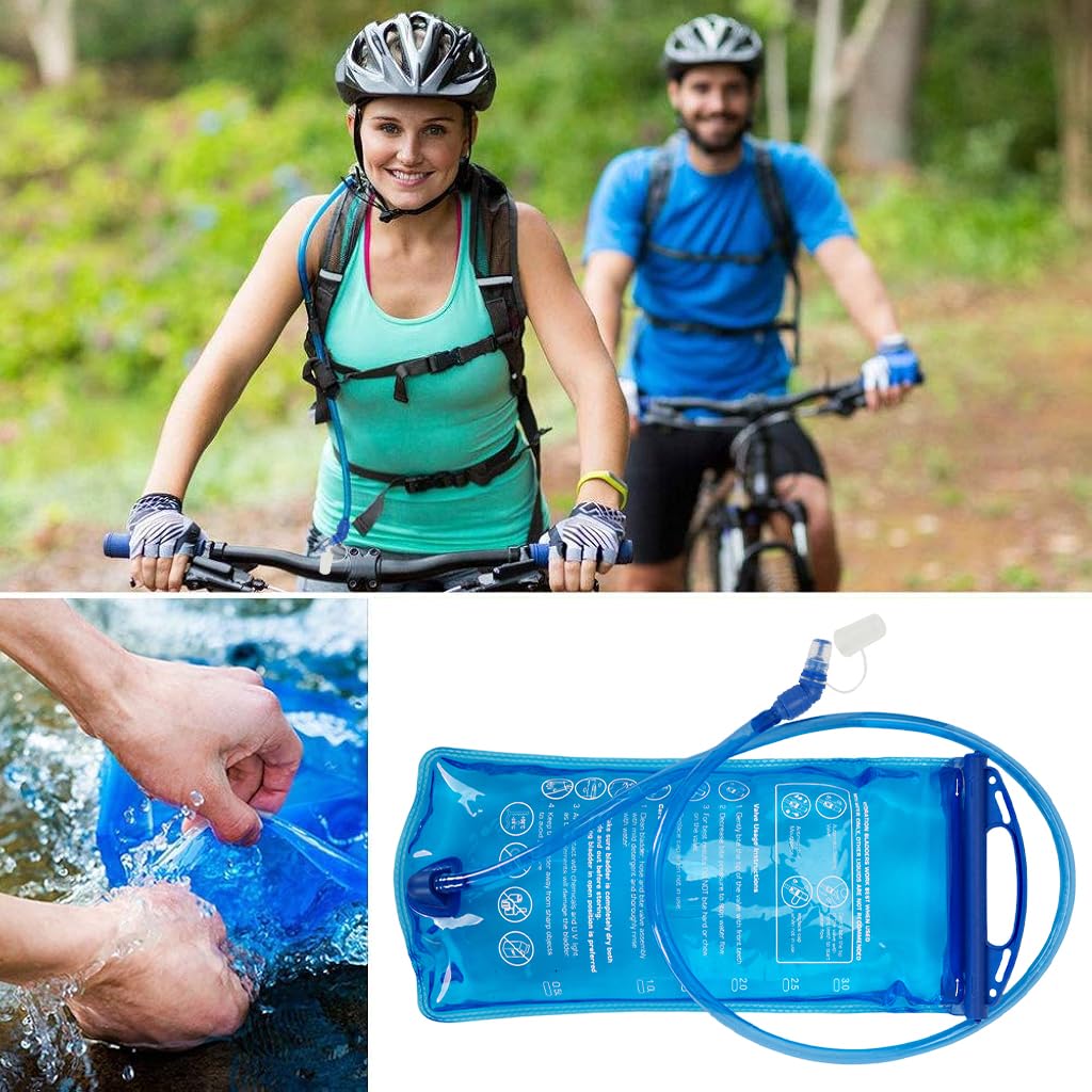 Proberos Hydration Water Bladder for Camping and Hiking with 3L Leakproof Hose | BPA-Free Blue