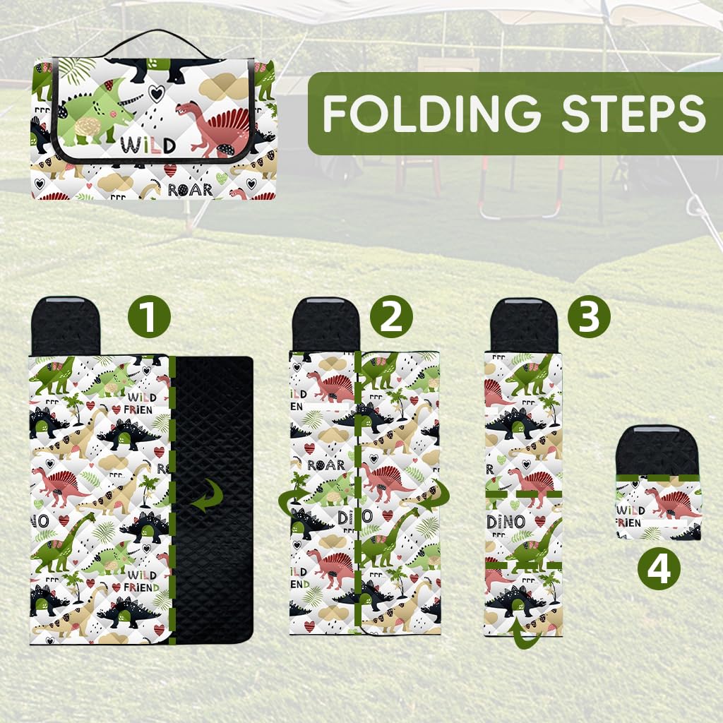 PROBEROS Picnic Blanket for Outdoor Use with 2x2m Waterproof PEVA Layer | Self Packable Design