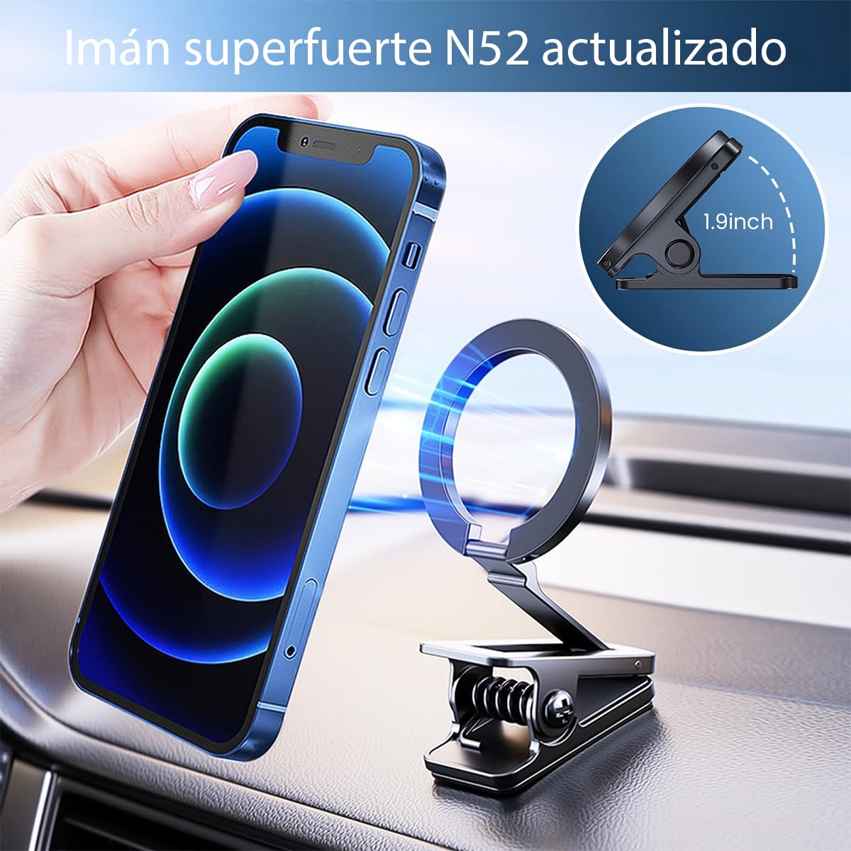 ZORBES Magnetic Phone Holder for Car with 360° Rotating Mount | Hands Free Travel Stand
