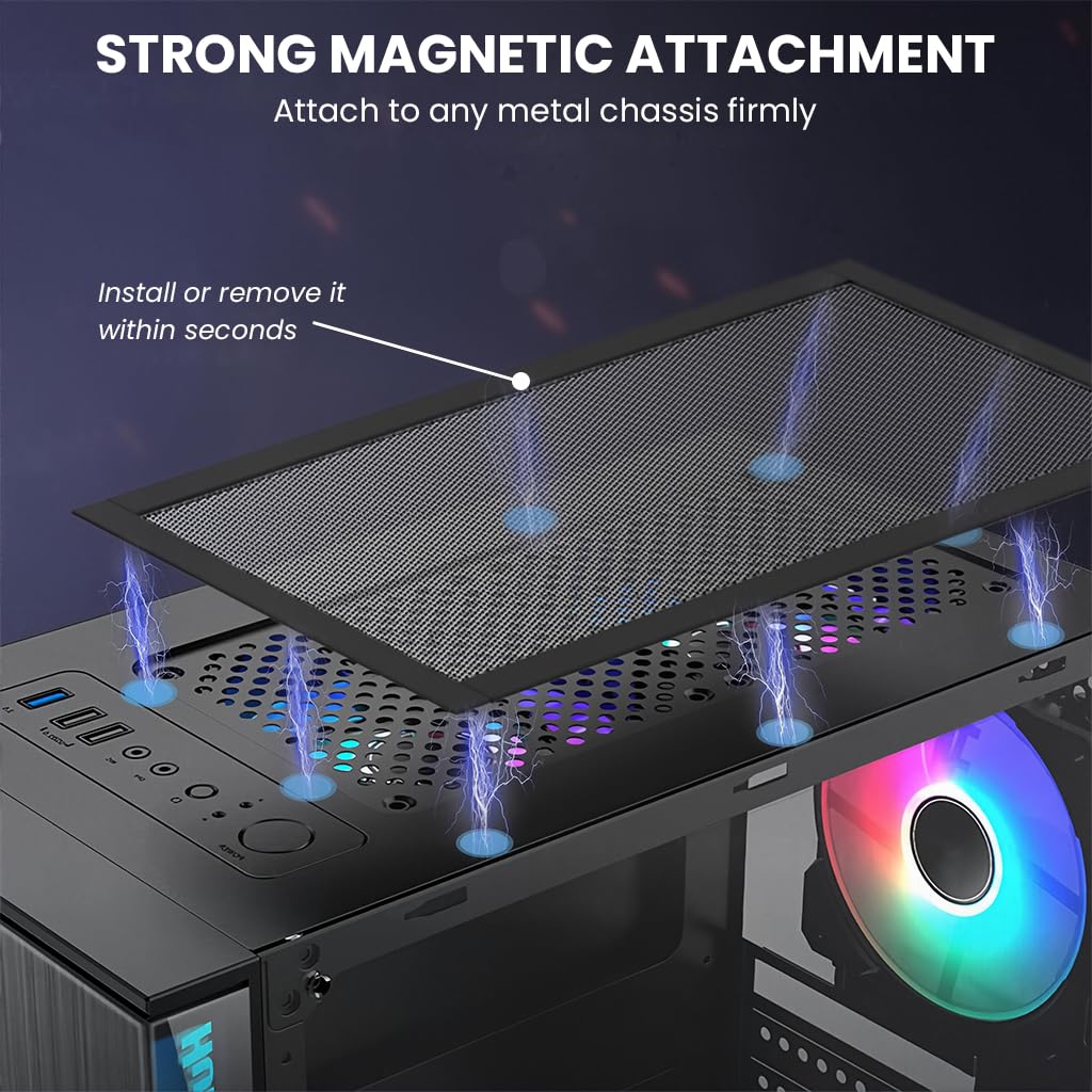 ZORBES PC Case Dust Filter for Computer Chassis 400 x 300 mm with Magnetic Strip PVC Mesh
