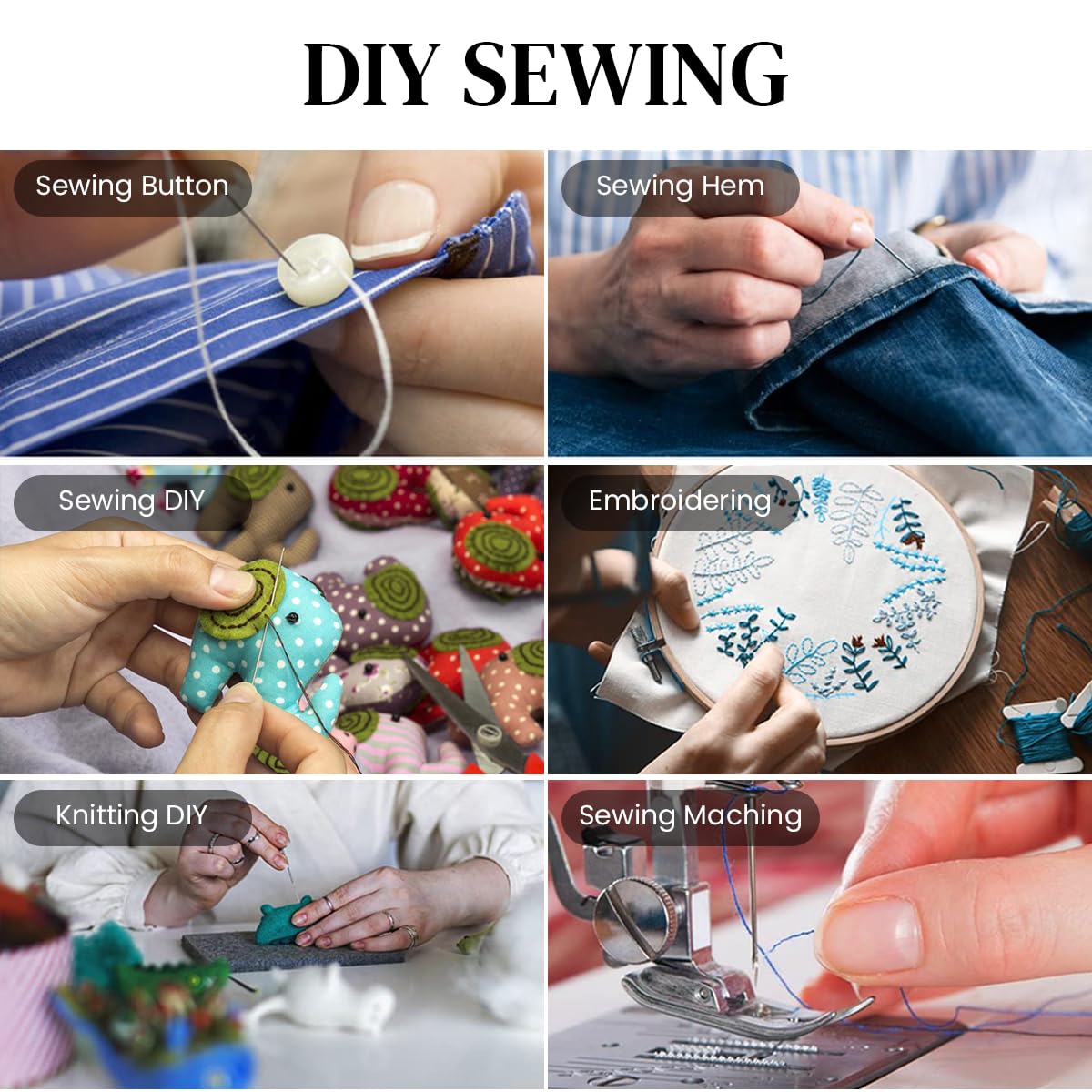 ELEPHANTBOAT Sewing Kit for Home and Travel with 172 pcs Tools and Organized Bag | Multi Color Threads