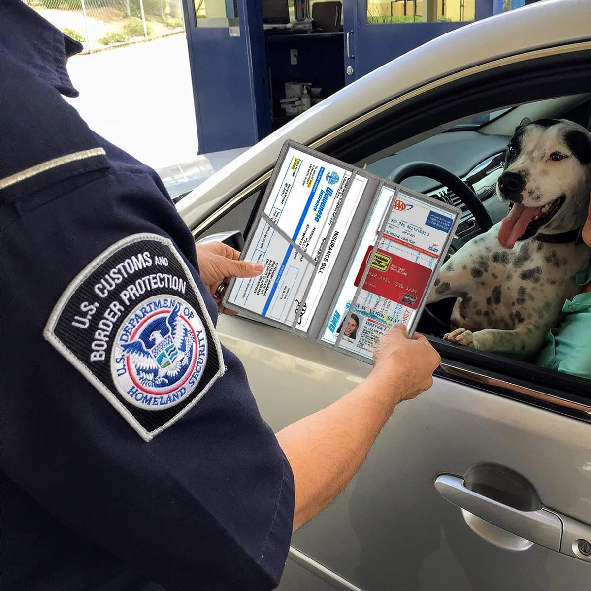 STHIRA Car Documents Holder with 6 Compartments for Registration and Insurance | PU Leather Organizer for Men and Women